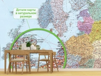 Выбрать фотообои  в кухню и столовую Карта Европы высшего качества большой выбор лучших фото обоев на стену в интернет магазине Эко Обои