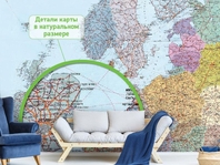Выбрать фотообои  в гостевую Карта Европы высшего качества большой выбор лучших фото обоев на стену в интернет магазине Эко Обои