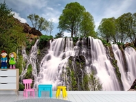 Вибрати фотошпалери  в ігрову кімнату Весняний водоспад вищої якості великий вибір кращих фото шпалер на стіну в інтернет магазині Еко Шпалери