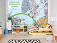 Выбрать фотообои  в детскую Карта Европы высшего качества большой выбор лучших фото обоев на стену в интернет магазине Эко Обои