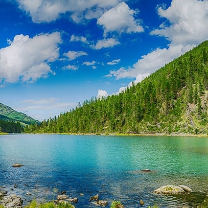 Вибрати фотошпалери на стіну Озеро в горах Алтай великий вибір кращих фото шпалер відмінної якості в магазині Еко Шпалери
