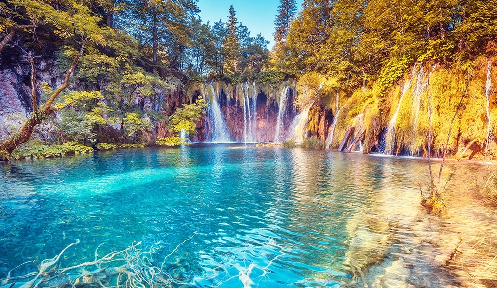 фотошпалери на стіну Лазурний водоспад